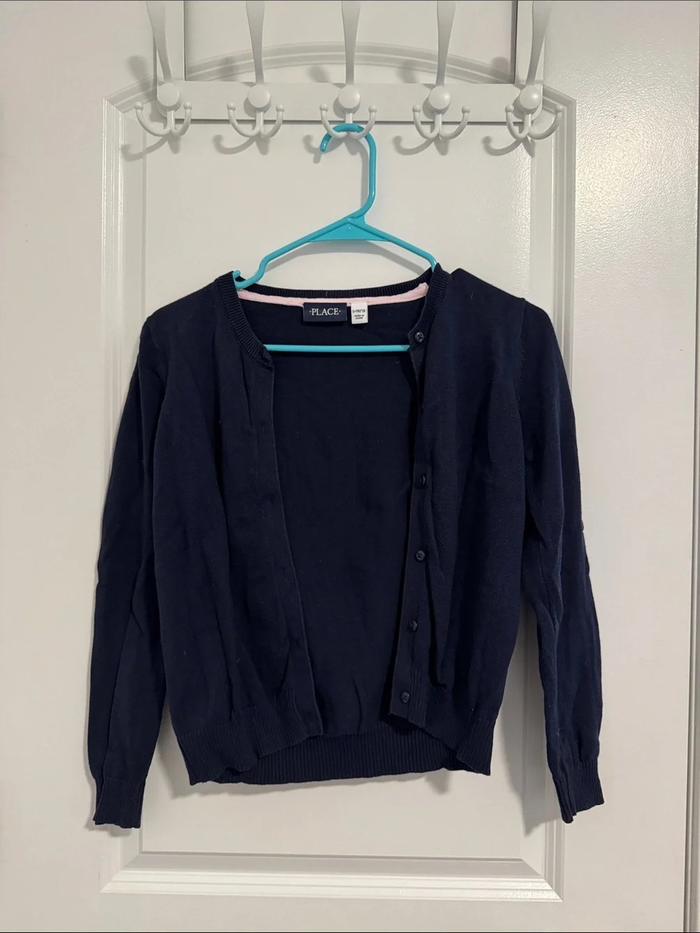 The Children's Place Navy Button-Up Girls Cardigan
